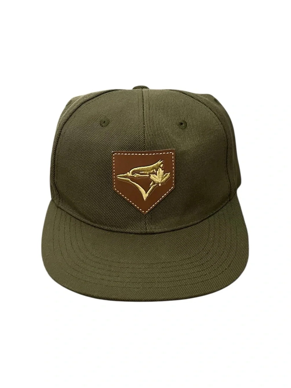Toronto Blue Jays Major League Baseball Army Green Maple Leaf Men's Flat Brim